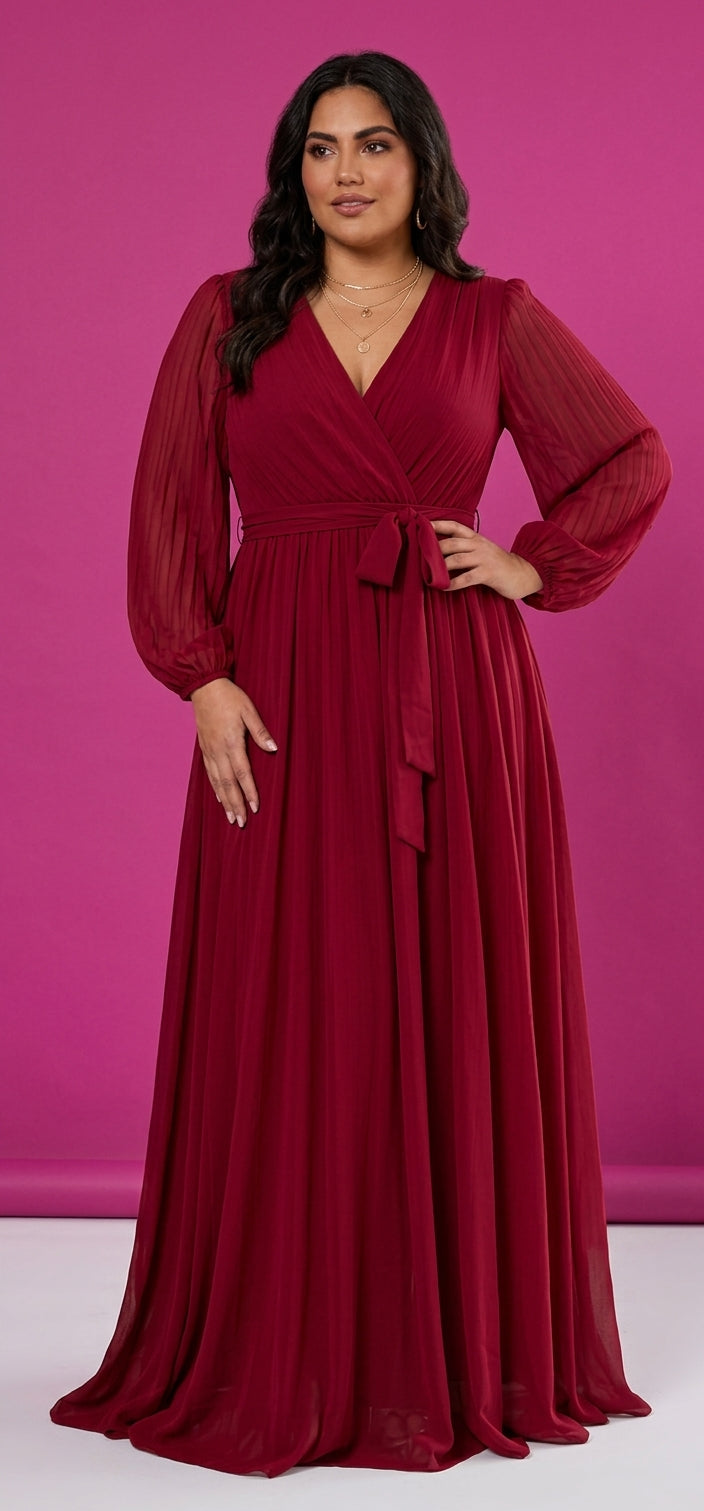 Vestido Borgoña - Presencia Impecable