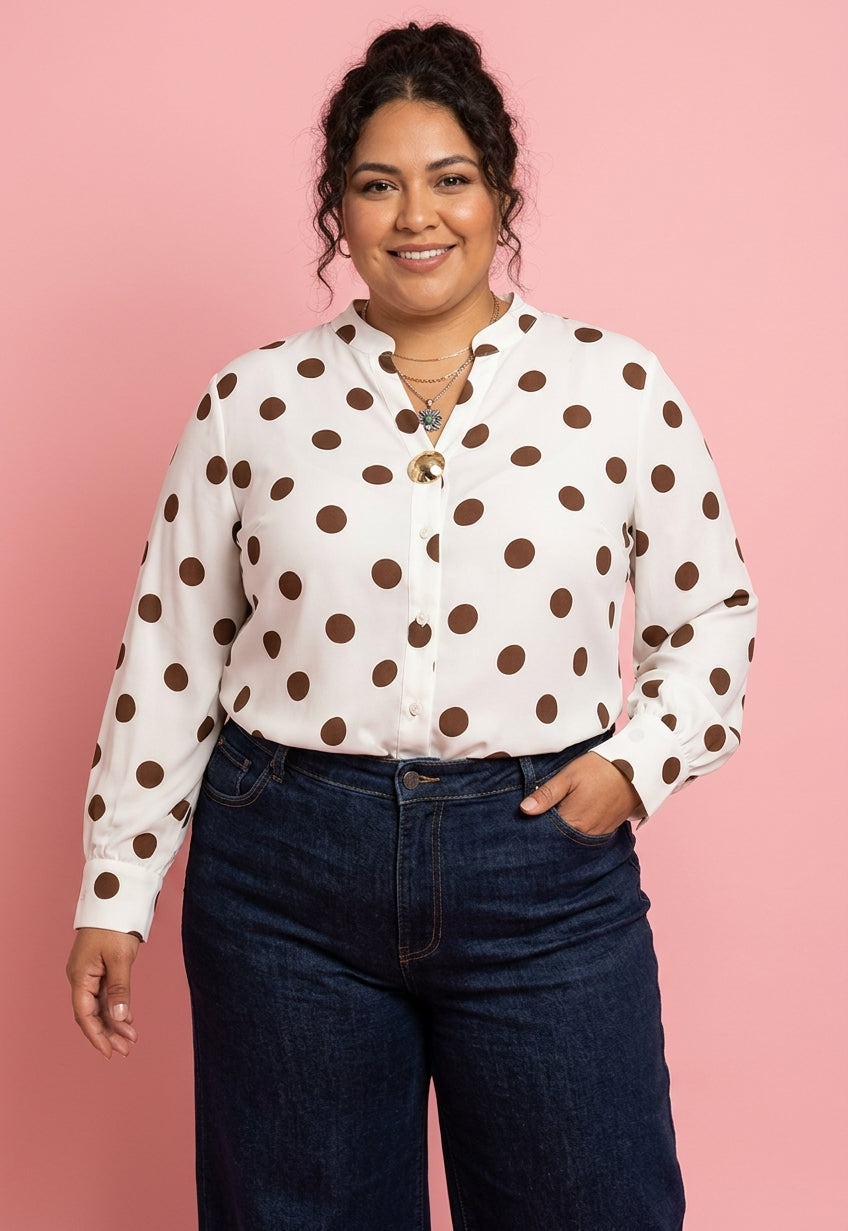 Blusa Lunares - Chocolate