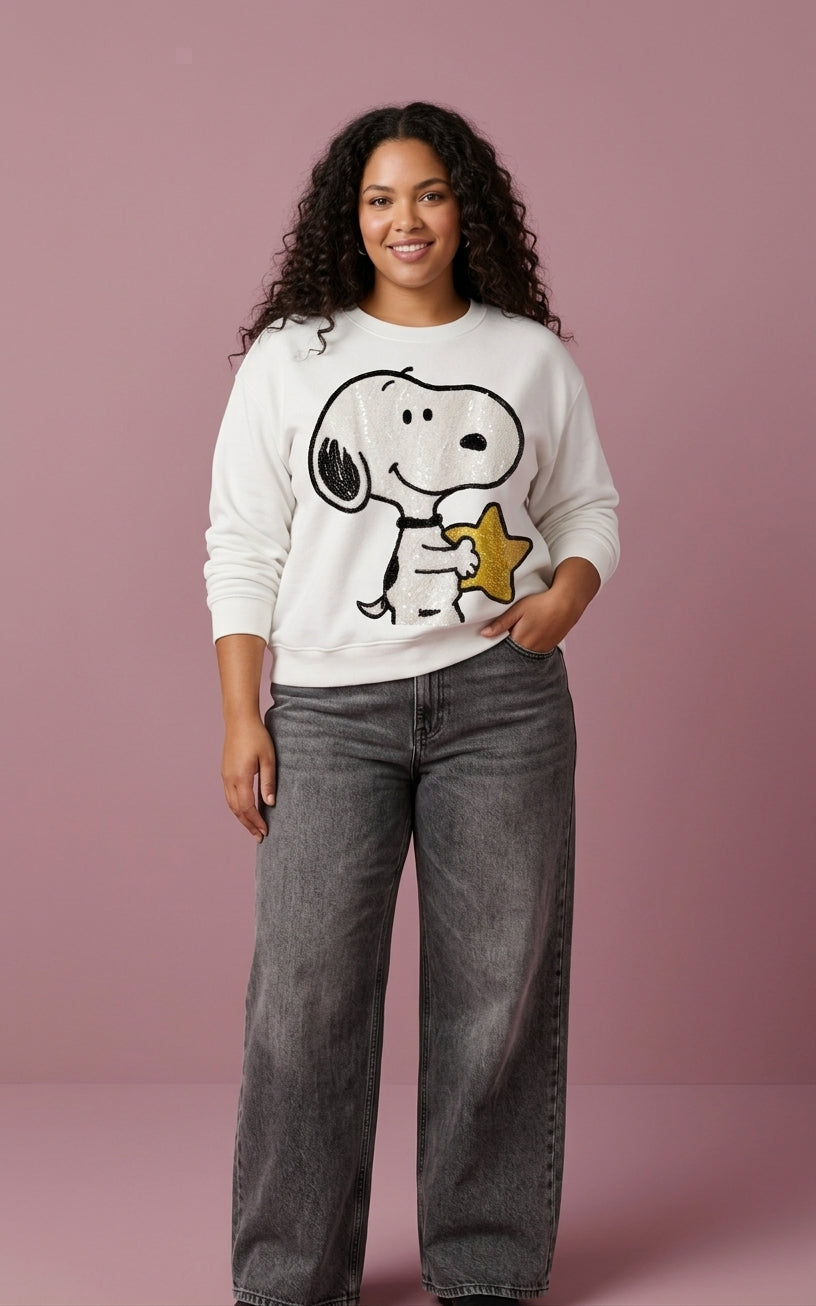 Sudadera Snoopy & Golden Star - Blanco