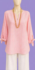 Blusa Rayas Rosas & Distinción